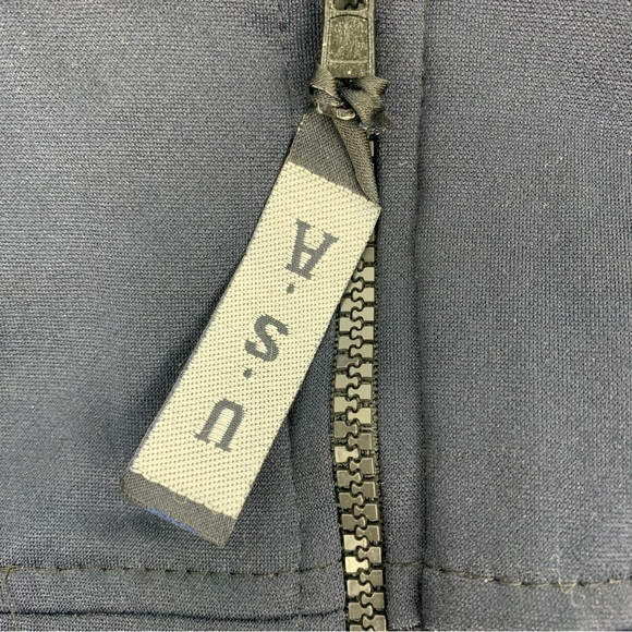 VTG USA Olympic Committee Men's Full Zip Navy Blue Jacket Size L Made in USA - Picture 4 of 6